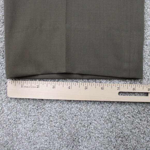 Brooks Brothers 1818 Dress Pants Mens 36x32 Beige Madison 100% Wool Flat Front - Picture 5 of 12